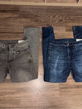 Lot of 2 Mens Grey & Blue Rag and Bone Slim Fit Jeans sz 28